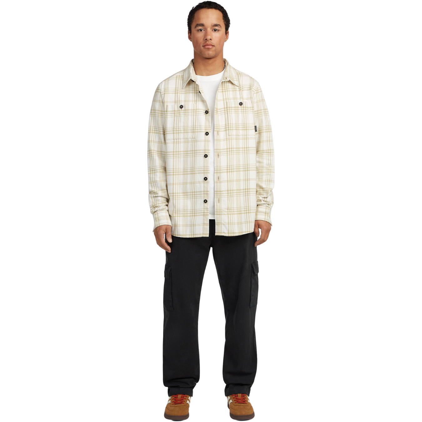 2026 O'Neill Mens Must-Have Flannel Shirt 2650061 - Beige Big Check Plaid